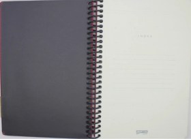 Resim Vip Spiralli Deri Kapak Defter 140 Yaprak Çizgili 17x24 Açık Gri 