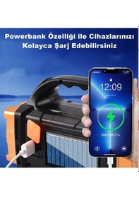 Resim Güneş Enerjili Işıldak Solar Şarjlı 25w Aydınlatma Cihazı 4 Mod K 