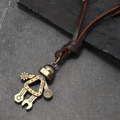 Resim HUANMING Vintage Stil Ayarlanabilir Adam Kolye, Hareketli Eller ve Ayaklar - Çinko Alaşım, Sahte Deri Kayış, Düğünler, Müzik Festivali, Sevgililer Günü, Dünya Günü, Babalar Günü, Festival Aksesuarı | Retro Aksesuar | Dayanıklı Aksesuar 