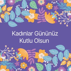 Resim Kadınlar Günü Mesaj Kartı 