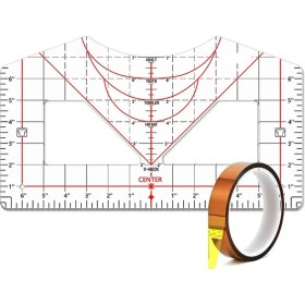 Resim Galaxxy Vinil Hizalama Için Tişört Cetvel Kılavuzu, Isı Bantlı (Yurt Dışından) 