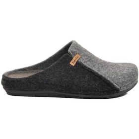 Resim Gri Siyah Anatomik Keçe Erkek Ev Terlik K-63.007 M Gri-siyah 