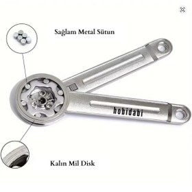 Resim HOBİDABİ 2 Adet Lale Makas Cırcırlı Dolap Pistonu / Metal - Mobilya Makasları - Tek Ebat 