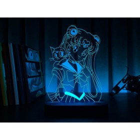Resim Genel Markalar Renkli Anime Masa Lambası Usagi Tsukino Sailor Moon Tarzı Dekorasyon 