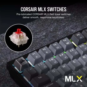 Resim CORSAIR K65 Plus Wireless RGB %78 Mekanik Klavye (CH-91D401L-TR) 