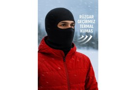 Resim Yeni Sezon Rüzgar Geçirmez Termal Kumaş Kar Maskesi 
