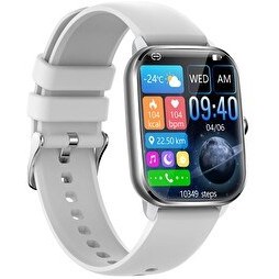 Resim Shaza SA8002/BK IP67 1.85" Sesli Görüşme Nabız Ölçer Full Ekran Gri Akıllı Saat 