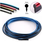 Resim Parlak Mavi Nikelajlı Trim Fitilli Torpido Şeridi Araç Içi Ip Şerit Balık Sırtı 5 Metre 