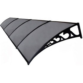 Resim Pratik Sundurma Kapı Pencere Üstü 100x600 Cm Antrasit Gri 6 Mm Levhalı Antrasit Gri 