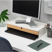 Resim Kalite Adresi Çekmeceli Masa Üstü Monitör Standı Ikea 47x26x10 Cm Çelik Ofis Bilgisayar Monitörü Yükseltici Stand 