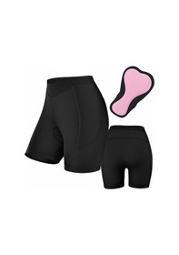 Resim Xiyyadms Lixada Kadın Bisiklet Kısa Şortu: Nefes Alabilen Kumaş, Jel Pedli, 3d Köpük Desteği, Siyah, L Beden Siyah 