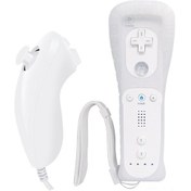 Resim Ximistore9 Wii Oyun Konsolu İçin Sol Ve Sağ El Kolu - Düz + Eğri Kolu, Silikon Kılıf Ve Eldiven Yok, Beyaz 