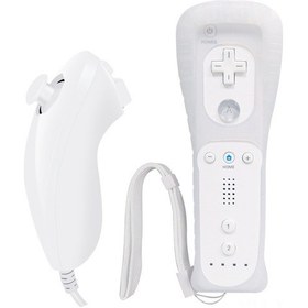 Resim Ximistore9 Wii Oyun Konsolu İçin Sol Ve Sağ El Kolu - Düz + Eğri Kolu, Silikon Kılıf Ve Eldiven Yok, Beyaz 