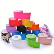 Resim Muscle Tape için Bantlama - Çeşitli Renkler (Pembe, Kırmızı, Sarı, Mor, Siyah, Mavi, Yeşil, Beyaz) - Spor Yaralanmaları, Diz Etkileri, Diz Etkileri için Nefes Alabilen ve Dayanıklı - Atletler ve Fitness Tutkunları için İdeal, Yaralanma Desteği, Canlı Bant Tasarımı, Esnek Bant 