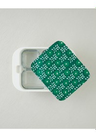 Resim English Home Plantopia Melamin 4'lü Cam Kapaklı Kahvaltılık 30x21 Cm Koyu Yeşil Yeşil 