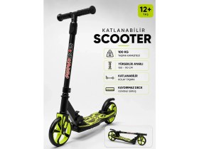 Resim Yıldırım Oyuncak 2 Teker Çocuk Scooter 100 kg Taşıma Kapasiteli - Katlanabilir Yükseklik Ayarlı 100-110 cm Frenli 2 Teker Scooter 12+ Yaş 