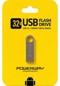 Resim Powerway 32gb Usb Flash Bellek Metal Kasa Usb 2.0 Taşınabilir Hafıza 