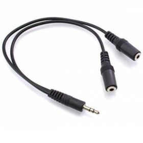 Resim Kuvars Kulaklık Çoğaltıcı Çoklayıcı 3.5 Mm 1 Erkek 2 Dişi Stereo 15 Cm Y Kablo 