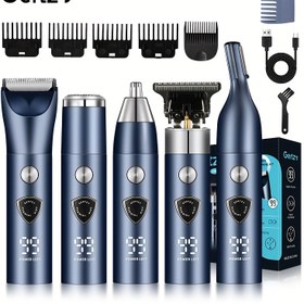 Resim 5'i 1 Arada Erkek Elektrikli Güzellik Seti - USB Şarjlı Saç Kesme Makinesi, Kaş ve Kulak Tıraşı, Sakal Tıraşı, Saç Kesici, Bıyık Düzeltici, Baba Günü Hediyesi 