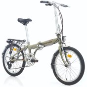 Resim Corelli Just 1.0 V Fren Altus 8 Vites 20 Jant Katlanır Bisiklet Mat Yeşil Kahve 
