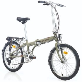 Resim Corelli Just 1.0 V Fren Altus 8 Vites 20 Jant Katlanır Bisiklet Mat Yeşil Kahve 