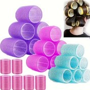 Resim 6 adet Isı Olmadan Saç Rulosu Seti - Uzun, Orta ve Kısa Saçlar için Kendi Kavrama Saç Bukleleri - Isı Olmadan Teknoloji ile Salon Kalitesinde DIY Saç Rulosu, Isı Hasarı Yok, Tüm Saç Tipleri için Kullanımı Kolay, Salon Saç Bakımı, Salon Kalitesinde Saç Bukleleri, Saç Bukleleri, Saç Rulosu / Sıcak Rulo, Kadınlar için Saç Rulosu, Isı Olmadan Saç Bukle, Saç Tarak 