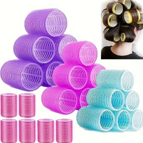 Resim 6 adet Isı Olmadan Saç Rulosu Seti - Uzun, Orta ve Kısa Saçlar için Kendi Kavrama Saç Bukleleri - Isı Olmadan Teknoloji ile Salon Kalitesinde DIY Saç Rulosu, Isı Hasarı Yok, Tüm Saç Tipleri için Kullanımı Kolay, Salon Saç Bakımı, Salon Kalitesinde Saç Bukleleri, Saç Bukleleri, Saç Rulosu / Sıcak Rulo, Kadınlar için Saç Rulosu, Isı Olmadan Saç Bukle, Saç Tarak 