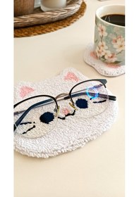 Resim Kedi Bardak Altlığı & Gözlük Tutucu Seti 