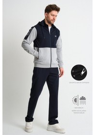 Resim Shooter Sportswear Shooter Premium Erkek Eşofman Takımı Mevsimlik Kapüşonlu Rahat Kalıp Gri 