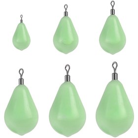 Resim 5 adet Karanlıkta Parlayan Gözyaşı Balıkçılık Ağırlıkları, 30g'den 150g'ye, Dönerli Silikon - Derin Deniz & Tatlısu Balıkçılığı için İdeal, Halloween/Noel/Sevgililer Günü/Öğretmenler Günü/Babalar Günü için Çok Renkli Paket 