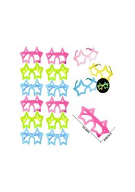 Resim Fosforlu Yıldız Model Glow Parti Gözlüğü Karanlıkta Yanan Gözlükl 