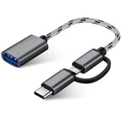 Resim Usb 3.0 Otg To Type C Micro Usb Data Şarj Çevirici Dönüştürücü Adaptör 