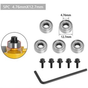 Resim Dofolink Milling Cutter Aksesuarı: 4.76x12.7mm Üst Açısız Rulman 5 Adet , Dayanıklı Malzeme, Hassas İşleme, Kolay Kurulum, Çeşitli Torna Uyumlu 