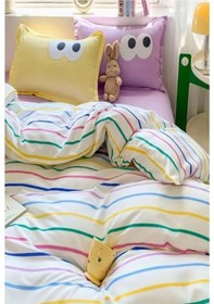 Resim 2li Yastık Kılıfı Oxf. Funny Sarı-lila Sarı-lila 