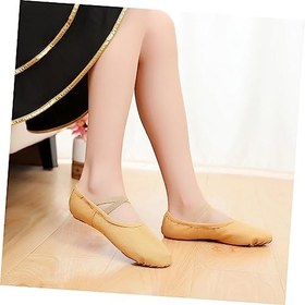 Resim KOMBIUDA 1 Çift kadınlar için ışıltılı terlikler bayanlar terlik kız bale daireler cep bayan ev terlikleri bayan deri terlik dans ayakkabıları Bale ayakkabıları yumuşak Yüksek topuk Özlemek 