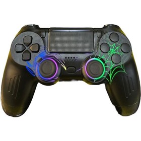 Resim CRK TECH Ps4 Rgb Spiderman Işıklı Gamepad Ağ Örümcek Desenli Joystıck 