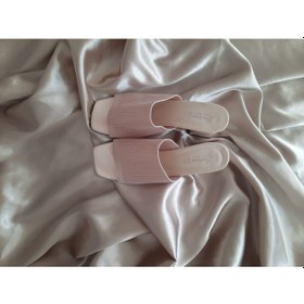 Resim Krem Topuklu Terlik Krem 