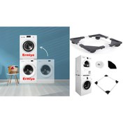 Resim Ermiya Çamaşır Makinesi KURUTMA MAKİNASI BİRLEŞTİRME APARATI ve 150 Kğ Taşıma Kapasiteli Alt Özel Üretim 