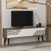 Resim Demonte Dekor 2 Kapaklı Toronto Tv Sehpası Ceviz-Beyaz 