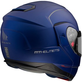 Resim MT Kask Atom Çene Açılır Mat Mavi Kask 