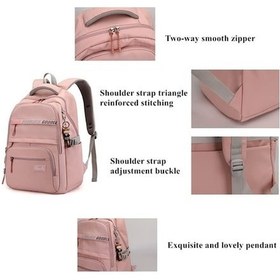 Resim Luckydog Kadınlar İçin Su Geçirmez Çiçek Desenli Hafif Laptop Sırt Çantası - Omuz Ağrısını Azaltan Tasarım, Bebek Kolyesi Çok Çok Renkli 