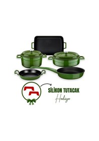 Resim Lava Döküm 5x Trendy Serisi 8 Parça Tencere & Tava Seti 001 