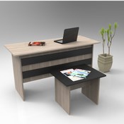 Resim Yurudesign Vario AB Ofis Büro Masa Takımı Meşe-Siyah 