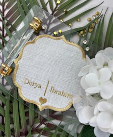 Resim Söz & Nişan Tepsisi Için Söz Mendili Kişiye Özel Kenarları Nakışlı 