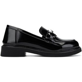 Resim Tamer Tanca Kadın Vegan Siyah Açma Loafer Ayakkabı 817 1000 Bn Ayk Sk24-25 Sıyah Acma Siyah 