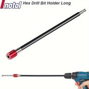 Resim Ekstra Uzun Manyetik Altıgen Matkap Ucu Tutucu - Hızlı Serbest Bırakma, Zor Ulaşılabilir Alanlar İçin 1/4" Şaft Uzatma, Dayanıklı Krom Vanadyum Çelik, 11.8" El Aleti 