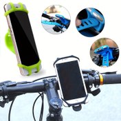 Resim 1 adet Silikon Bisiklet Motosiklet Telefon Tutucu - Güvenli Kavrama ile Ayarlanabilir Kelepçe Montajı, Bisiklet Scooter Açık Sürüş için Ergonomik Tasarım, Eller Serbest Navigasyon ve Çağrı Erişimi, Motosiklet Telefonu Montajı 