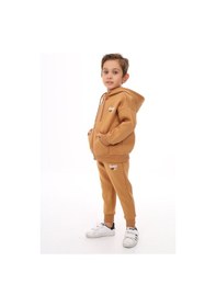 Resim Toontoy Kids Toontoy Erkek Çocuk Nakışlı Eşofman Takım Kahverengi 