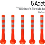 Resim İleri Trafik 5'li Delinatör Seti 75x8 cm TPU, Esnek Duba 