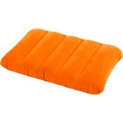 Resim Direkstoktan Renkli Şişme Seyahat Yastığı / İster Büyükler İster Küçüklere / Kadife Floklu Kaplama / 43 x 28 cm 